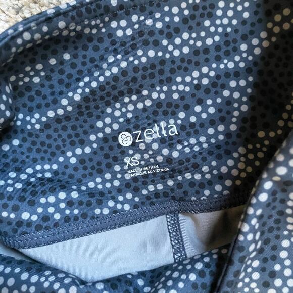 ZELLA Blue Dot Cropped Leggings Size XS - Picture 3 of 7